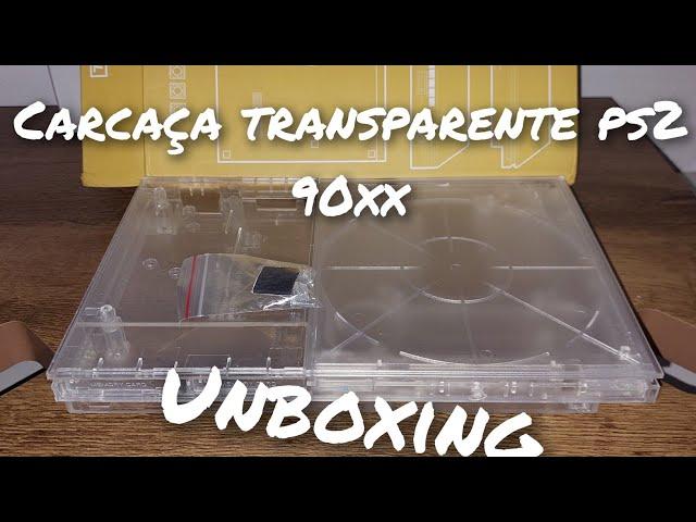 carcaça transparente Playstation 2 slim 90xx unboxing.