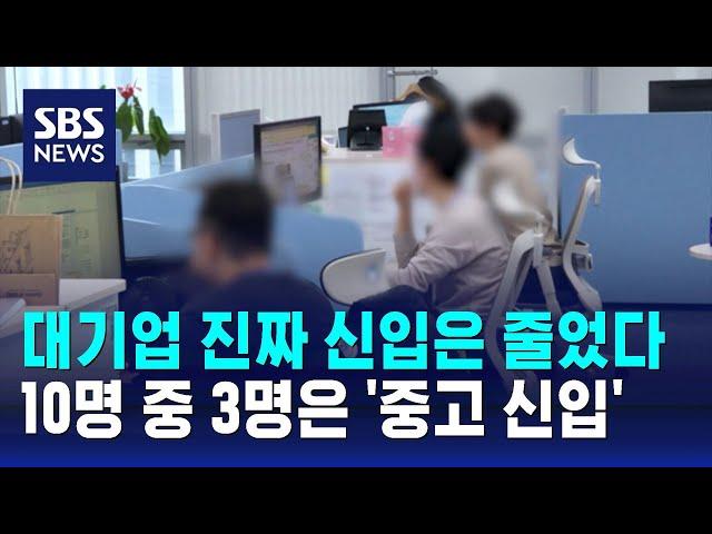 대기업 진짜 신입은 줄었다…10명 중 3명은 '중고 신입' / SBS / 경제365