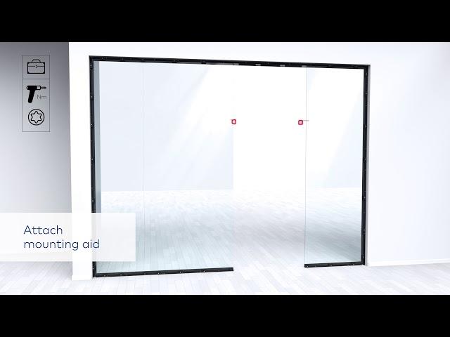 UNIQUIN Mounting – 4. Glass sliding door