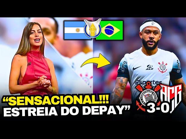 TV ARGENTINA IMPRESSIONADA COM A ESTREIA DO MEMPHIS DEPAY NO CORINTHIANS