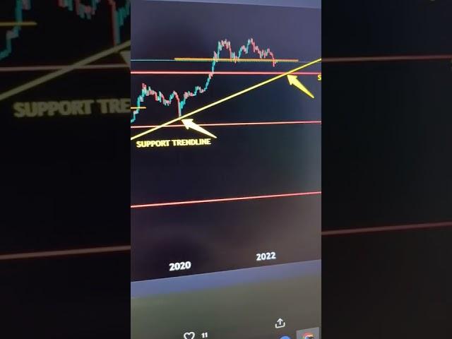 BITCOIN MULTI-YEAR SUPPORTS AND SUPPORT TRENDLINE! #chilltrader #crypto #binance #chart #TA #nft