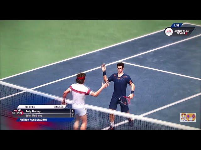 GRAND SLAM TENNIS 2 EA SPORTS FADES & FANTASY CLASSICS SUPERSTAR LEVEL Andy Murray VS John McEnroe 3