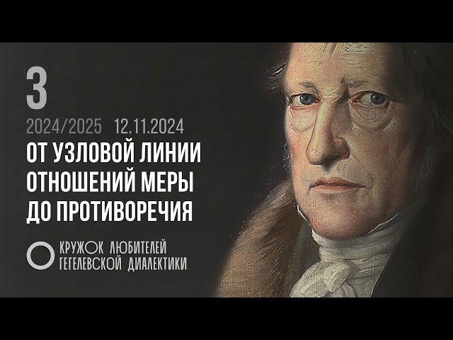 Кружок диалектики (2024–2025). 03. «От узловой линии отношений меры до противоречия». М. В. Попов.