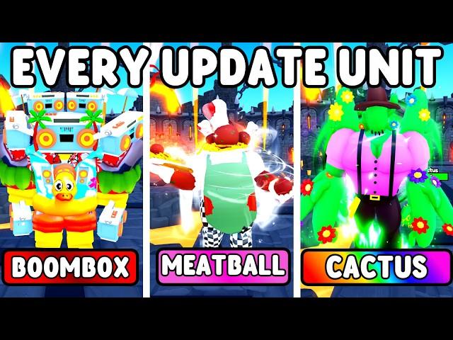 EVERY UPDATE UNIT VS ENDLESS MODE (Toilet Tower Defense)