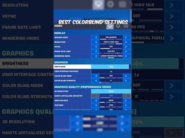 BEST COLORBLIND SETTINGS IN CHAPTER 4