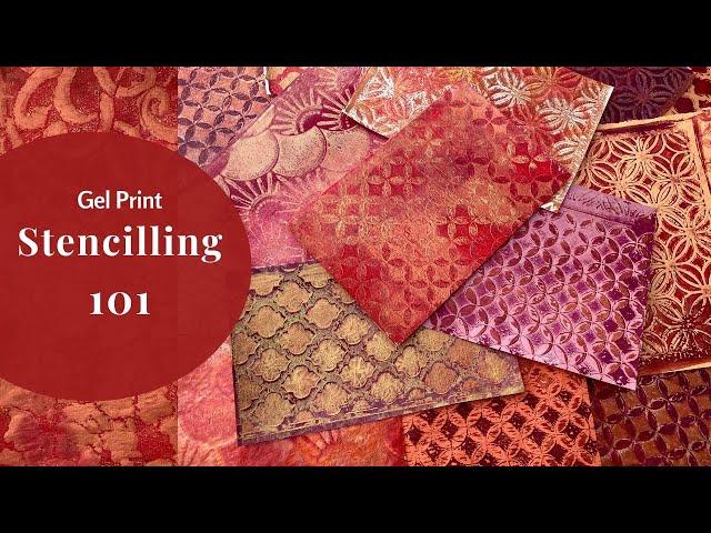 Easy Method For Making Collage Paper - Gel Print Stencilling 101