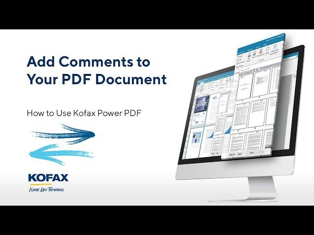 How to Add Comments to a PDF Document in Kofax Power PDF