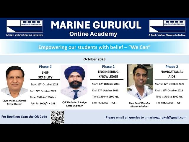 Marine Gurukul Online Academy - October 2023 course