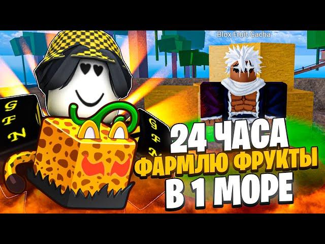  ФАРМЛЮ ФРУКТЫ 24 ЧАСА В 1 МОРЕ В БЛОКС ФРУТС! Blox Fruits Roblox // Роблокс