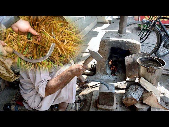 Blacksmith making many Hand Sickles | Blacksmith Mass Production - The top works