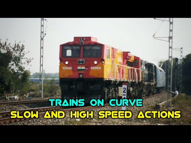 Slow & High Speed Actions by Mail/Express/Freight Trains on Long & Lovely Curves | ALCo+EMD+GE Locos