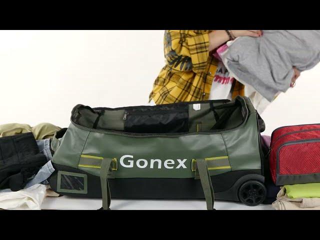 How to Pack 25inch Gonex Rolling Duffle Bag With Wheels | Travel Packing with Gonex