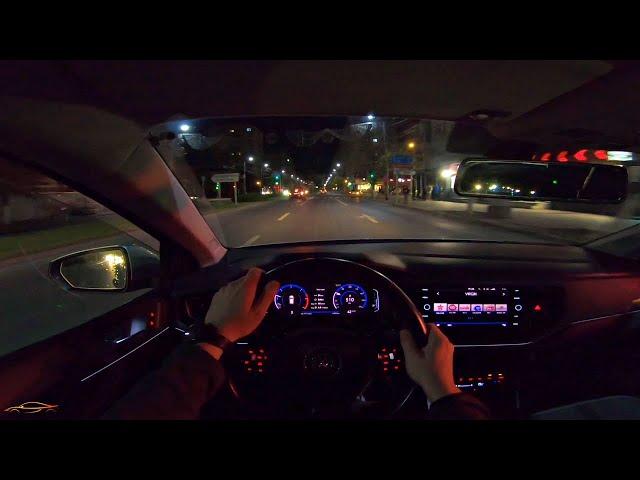 New City Night Car Driving POV Experience / Chill Night