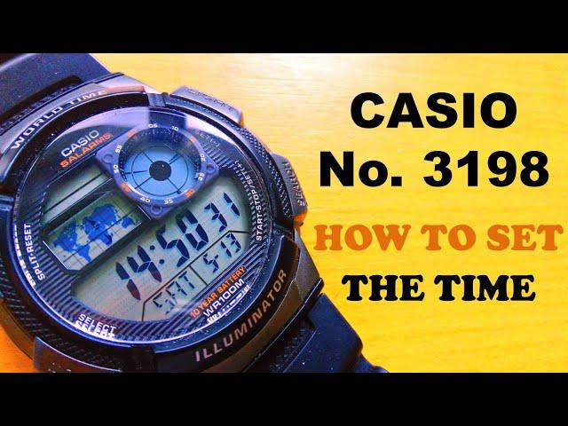 How to set the DIGITAL TIME on the Casio 3198 / 3299 watch - easy stuff :)