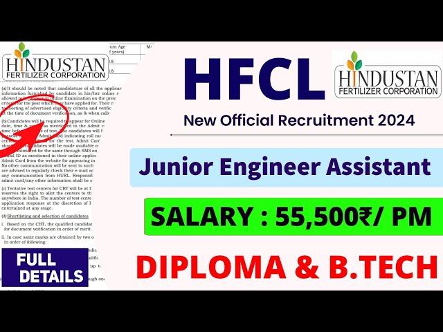 HFCL New Recruitment 2024। Junior Engineer। Freshers । Diploma & B.tech। Job Vacancy 2024। Jobs