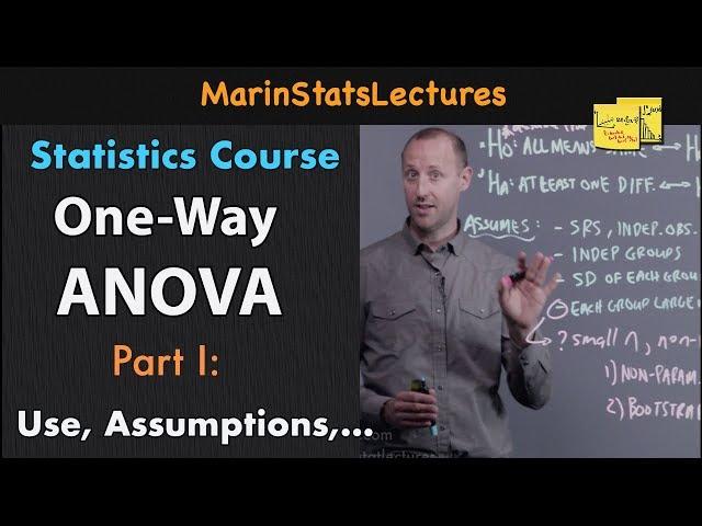 One Way ANOVA (Analysis of Variance): Introduction | Statistics Tutorial #25 | MarinStatsLectures