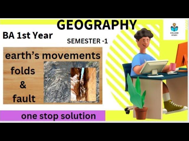 Ba 1st semester geography folds &fault #in English #ba 1st year geography #by simran