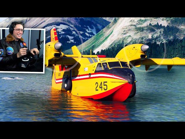 Flying the Firefighting Plane from Microsoft Flight Sim 2024