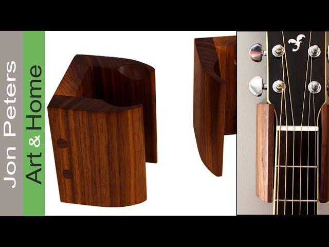 Make a Simple Guitar Holder with Solid Black Walnut
