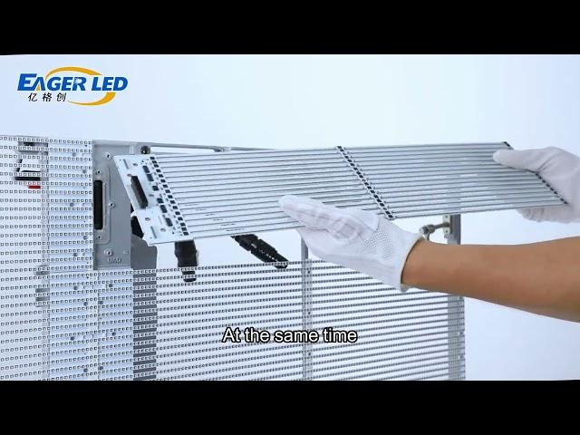 EagerLED Transparent LED Display Transparent LED Screen Factory EA1000TiR Indoor Rental Screen