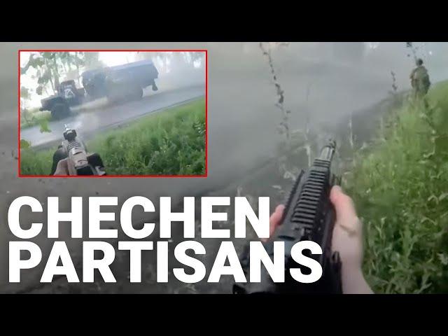 Chechen raid on Russian military truck in Ukraine