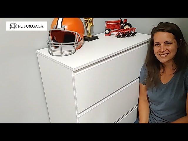 Chest of 3 Drawers Storage Dresser White Sideboard Organizer Review | FUFU&GAGA