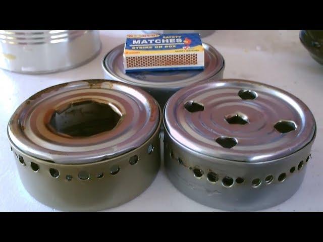 DIY Tuna-Can Alcohol Stoves! - {5 stoves!} {3 fuels!} ~ designing/building/experimenting