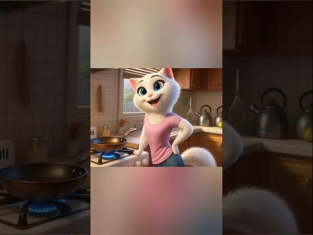 Mother Cat Cooking #animation #shorts #ai #cat #cute #story