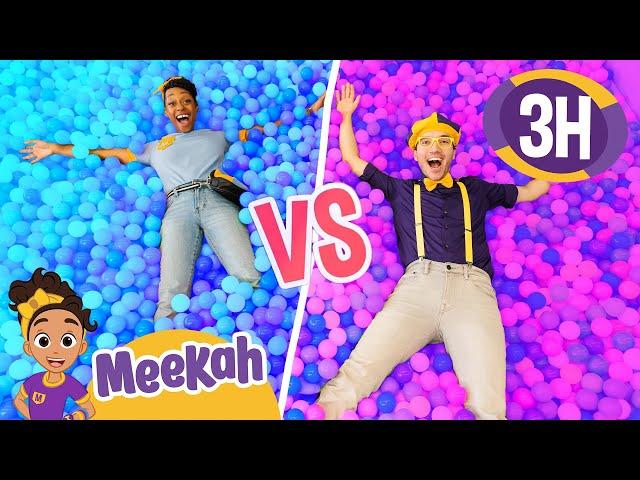 Blippi VS Meekah's Opposites Challenge | Educational Videos for Kids | Blippi and Meekah Kids TV