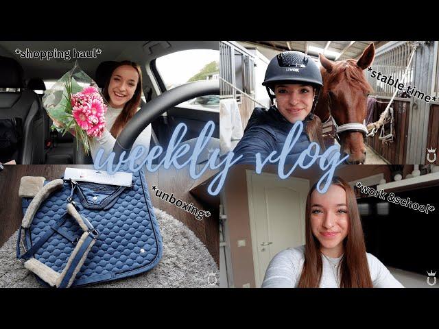 WEEKLY VLOG ​ stable time, work, hauls, workout, party & more | Marina Schuster