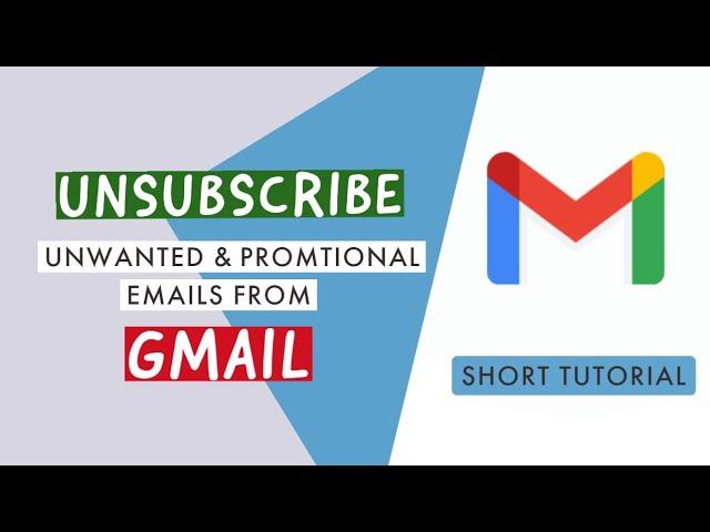 How To Stop Unwanted Emails | Unsubscribe Promotional Emails | 2022