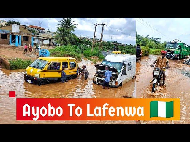 AYOBO LAGOS NIGERIA  TO LAFENWA OGUN STATE AFTER HEAVY RAIN FALL