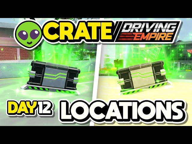 EVERY ALIEN CRATE LOCATION In Driving Empire! | DAY 12!! - Roblox