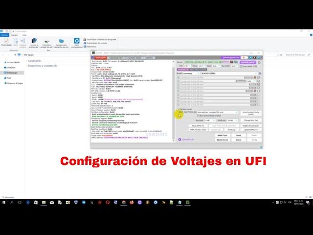 Configuracion de Voltajes en UFI ISP