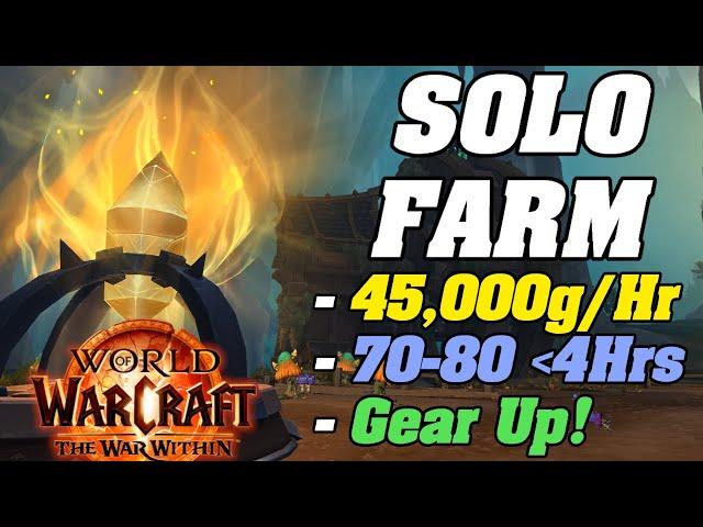 45,000g/Hr & Level 70-80 in 4 Hrs | SOLO GOLDFARM War Within