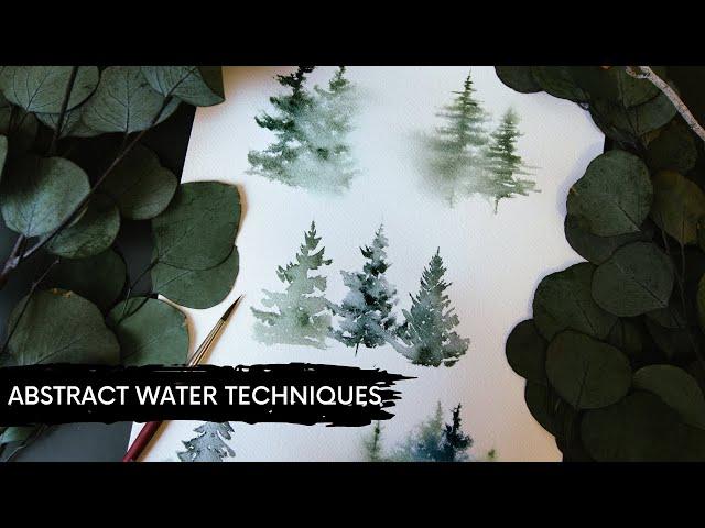 ABSTRACT PINE TREES USING A SPRAY BOTTLE