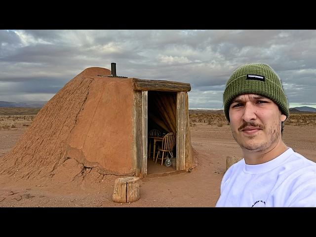 Alone Overnight in a Traditional Navajo Hogan (Mud Hut)