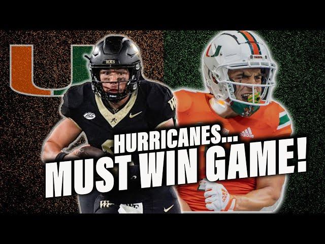 A Must Win Game! | Miami Hurricanes va Wake Forest | Win $100 Dollars