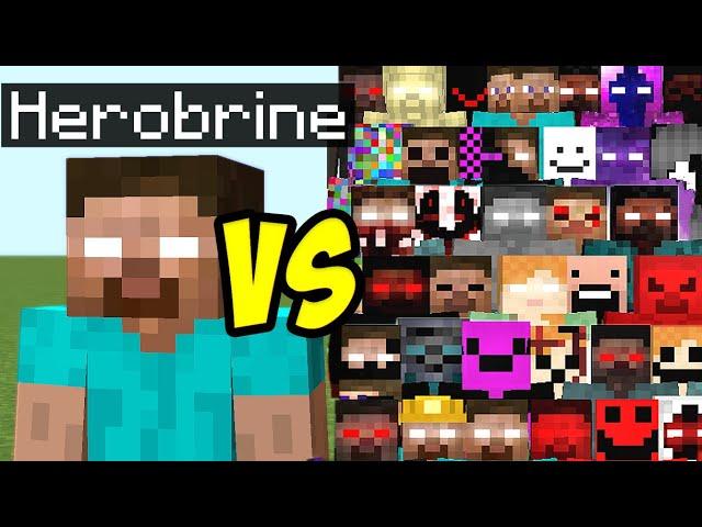 All Episodes Herobrine vs Creepypasta mobs in minecraft