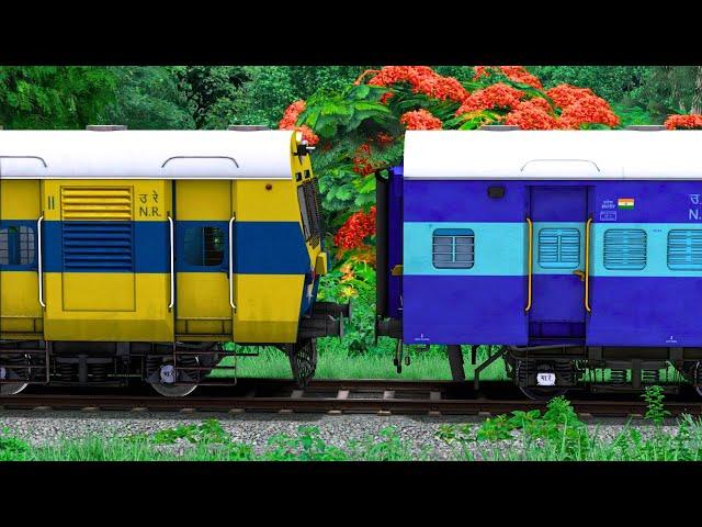 MEMU COUPLING NEW ICF BLUE COACH TRAIN | BUMPY RAILROAD | Train Simulator | Railwork | NTG GAMING