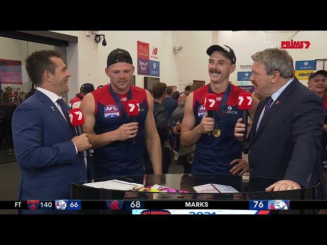 Steven May & Jake Lever - Post Game Interview - 2021 Grand Final - Melbourne - Channel 7