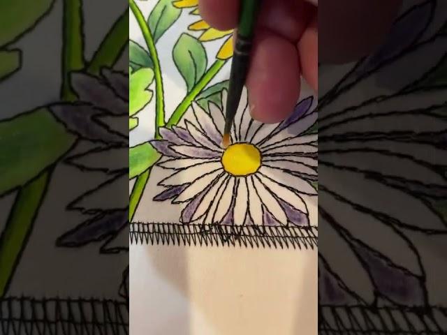 Inktense Pencils How to On Fabric: Coloring Flower Petals Part 1