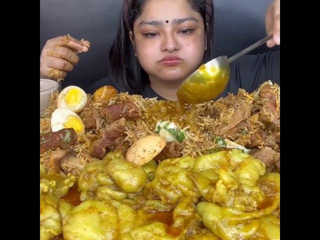 ASMR: EATING SPICY MUTTON FAT CURRYMUTTON BRIYANI || #shorts #mukbangn#asmreating #mukbangasmr#asmr