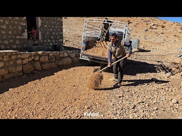 IRAN nomadic life | "A nader attempt to create a beautiful yard with mountain'ns gravel"