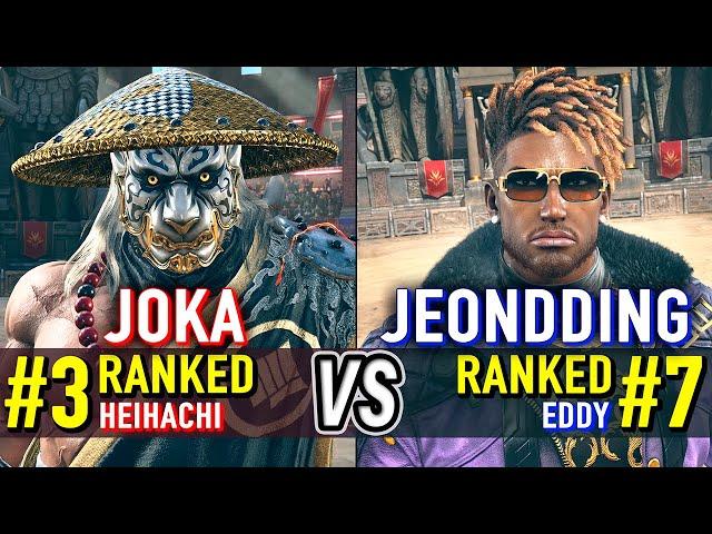 T8  JOKA (#3 Ranked Heihachi) vs JEONDDING (#7 Ranked Eddy)  Tekken 8 High Level Gameplay