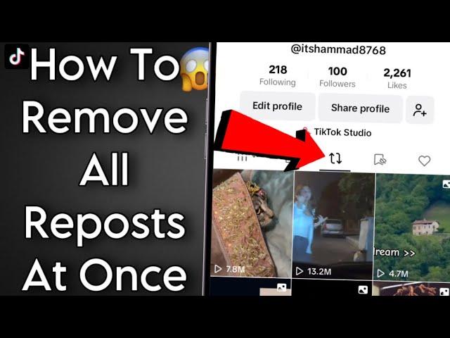 How To Delete All Tiktok Reposts Videos At Once!