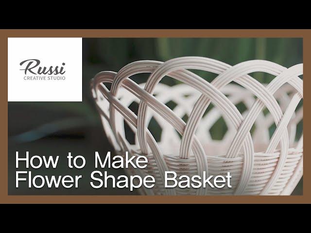 Rattan Craft Basic Step step.3 : How to make Flower Shape Basket, DIY, cane, wicker craft