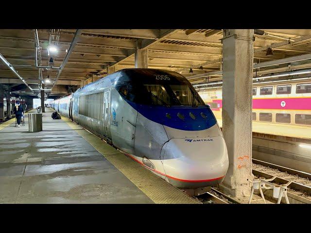 FULL Ride from New York to Boston Aboard Amtrak Acela Express 2290 12/3/23