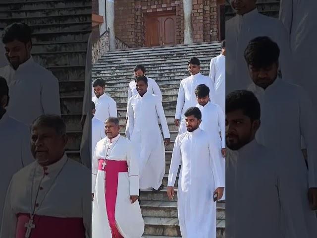 Most Rev Bishop Jaya Rao garu# Eluru #Nirmalagiri # with His young clergy.