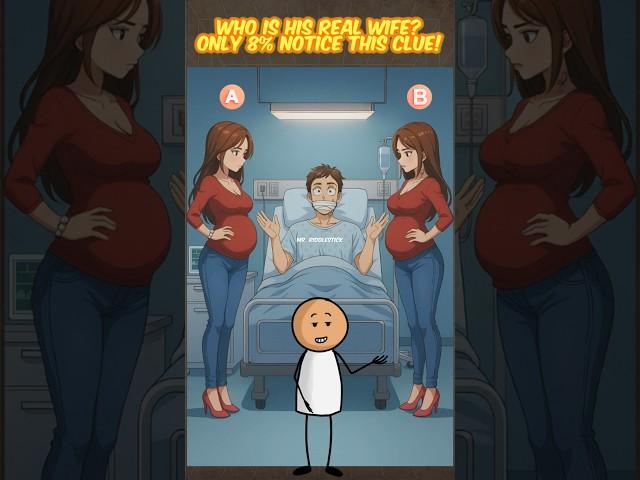Who Is His Real Wife?  Only 8% Notice This Clue! #riddles #riddleoftheday #brainteasers